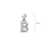 Solid 925 Sterling Silver Initial Crystal Personalised Alphabet Letter Earrings